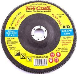 Tork Craft Flap Disc 180MM 15 Deg.angle 80GRIT