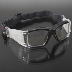 Wrap Goggles Sports Glasses Eyewear For Basketball Soccer Game Black