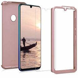 Kwmobile Cover For Huawei Y7 2019 Y7 Prime 2019 - Shockproof Protective Full Body Case With Screen Protector - Metallic Rose Gold
