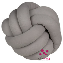Grey Knotted Scatter Pillow