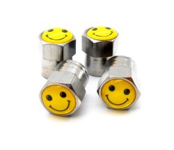 Smiley Emoji Wheel Stem Valve Caps Set Of 4 Limited Edition