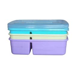 Food Saver Dual Comp Container Regal Mixed Colour 3 Pack Bpa-free