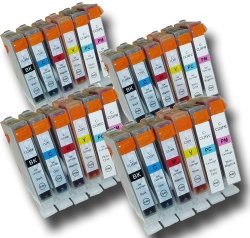 24 Chipped Compatible Canon CLI-8 Photo-pack Ink Cartridges For Canon Pixma IP6700D Printer