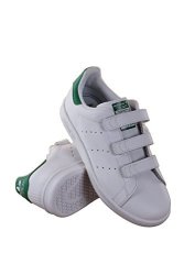 Adidas Originals Boys' Stan Smith Cf C Sneaker White white green 2.5 Medium Us Little Kid
