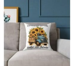 Country Road Take Me Home Throw Pillow 35X35CM
