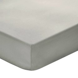 Cotton 200 Thread Count Fitted SHEET - Light Grey - King 182 X 192 X 30CM