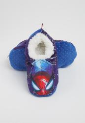 Spiderman Sherpa Slipper - Blue