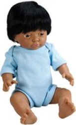 Anatomically Correct Baby Doll With Hair - Indian Boy