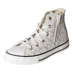 Converse Kids Chuck Taylor All Star Side Zip Hitop Gold Shimmer black white 12 M Us Little Kid