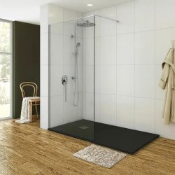 Clear Vista Shower Screen Clear Glass Chrome 1200X2000X6MM