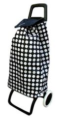 Elegant Polka Dot Shopping Bag Trolley