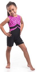 Smart Stretch Girl Gymnastics Leotard - Gym Biketard Style Int Rudi Black