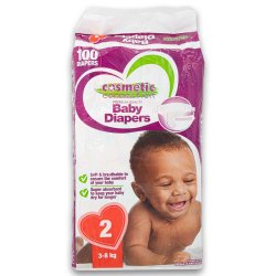 Premium Quality Baby Diapers 100 Pack - Size 2 3 To 8KG