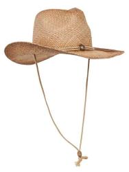 Mg Tea Stain Raffia Straw Cowboy Hat Natural Natural Tea Size One Size