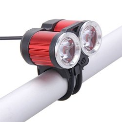 Easycat 2000 Lumen Flashlight 3 Modes Bike Light Cree Xm-l T6 LED USB Headlamp Cycling Bicycle Light Waterproof Headlight Batteries Not Included Red