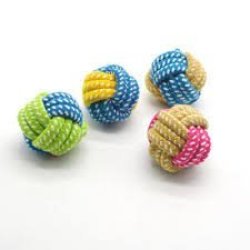 Candy. Candy Rope Ball Dog Toy 8CM - Maize