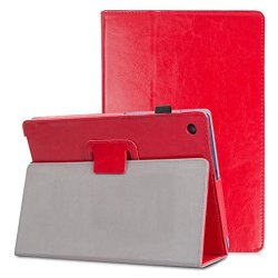 For Huawei Mediapad T3 10INCH Mchoice Leather Folding Stand Painted Case Cover For Huawei Mediapad T3 10INCH Red