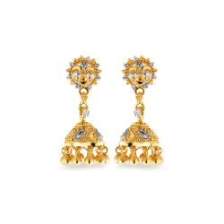 Two-tone 9CT Gold Jumki Drop Earrings