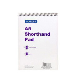 A5 140 Page Top Spiral Shorthand Pad Pack Of 12