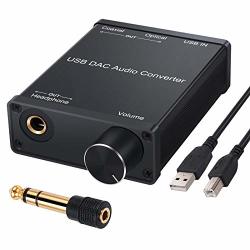 Proster USB Dac Audio Converter With Headphone Amplifier USB B-type Port Audio Sound Card USB To Coaxial S pdif Converter Digital To Analog Signal With