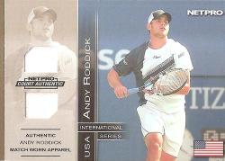 Andy Roddick - Netpro 2003 - Rare "dual Jersey Memorabilia" Card 1d
