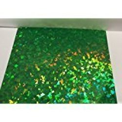 Holographic Crystal Sign Vinyl With Self-adheisve 12 Inch X 30 Ft Fluorescent Green