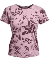 Women's Ua Iso-chill 200 Print Short Sleeve - Mauve Pink Sm