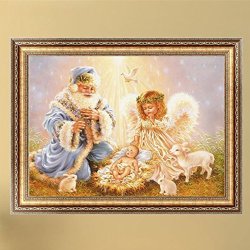 Lays 5D Diamond Painting Cross Stitch Santa Claus Angel For Christmas Home Decor