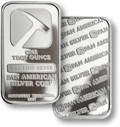 Pan American Silver Clad Brass Bar 1 Tr. Oz