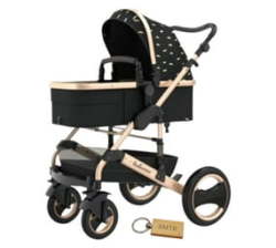 Q3 Gold Premium Addition Belecoo Baby Stroller Pram Single + Keyring