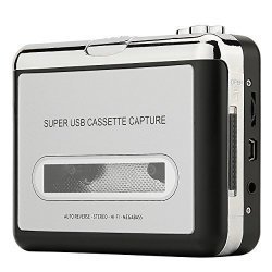 Reshow Cassette Player Portable Tape Player Captures MP3 Audio Music Via USB Compatible With Laptops And Personal Computers Convert Walkman Tape Cassettes To Ipod