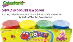 Qdough Non Toxic 4 Vibrant Colours MINI