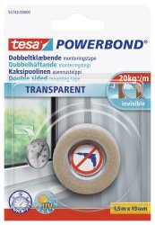 Powerbond Mounting Tape Transparent 1.5M X 19MM