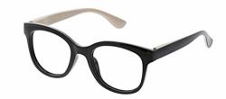Peepers By Peeperspecs Women's Grandview No Polarization Round Prescription Eyewear Frame Black 50 Mm