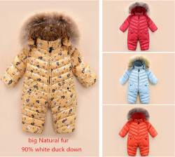 High Quality New Brand Winter Outerwear Baby Rompers Duck Down Coat - Blue 13-18 Months