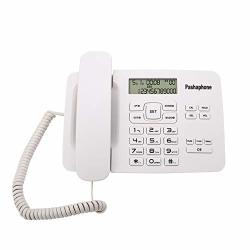 Ashata Corded Telephone Fsk dtmf Dual System Landline Telephone With Caller Id calendar Lcd Display ringer Sound Selectable For Home Office White