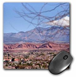 3DROSE Jos Fauxtographee- St.george Utah Overlook - St.george Utah Taken From The Sunset Side From An Overlook - Mousepad MP_288614_1