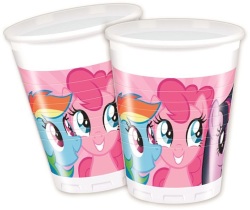 Rainbow Pony Plastic Cups