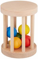 Montessori Cutiepietoys Ball Cylinder Rolling Drum - Wooden Rattle Rolling Toy - Baby Infant Toy