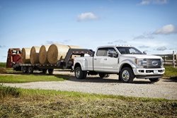 Ford F-450 Super Duty Platinum Crew Cab 2017 Truck Print On 10 Mil Archival Satin Paper White Front Side Static View 18"X24