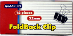 Fold Back Clips 32MM 12'S