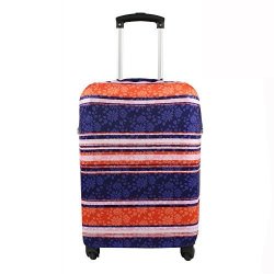 Explore Land Travel Luggage Cover Suitcase Protector Fits 18-32 Inch Luggage Contrast Stripe M 23-26 Inch Luggage