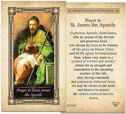 St. James The Apostle Laminated Holy Card - Pack Of 100