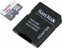 SanDisk SDSQUNS016GGN3MA Ultra Android 16GB 80MB S Class 10 Microsdhc + Sd Adapter