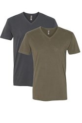 Next Level Apparel 6440 Mens Premium Fitted Sueded V-neck Tee -2 Pack