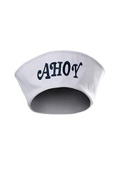 Steve Robin Scoops Ahoy Hat Nautical Sailor Cap Halloween Cosplay Costumes Accessory White