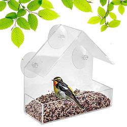 Daisuki Window Bird Feeders Acrylic Window With Strong Suction Cup Birdhouse Feed Bird Pet Feeder Clear B