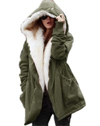 Roiii Women Thicken Warm Winter Coat Hood Parka Overcoat Long Jacket Outwear