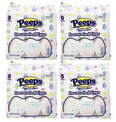 Peeps Decorated Marshmallow Eggs Easter Candy Pack Of 4