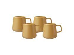 Maxwell & Williams Blend Sala Latte Mug Set Of 4 Mustard